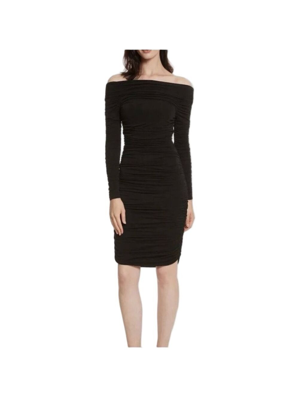 Elizabeth and James Black Off Shoulder Dress